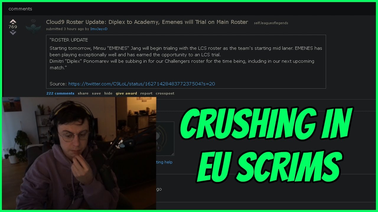 Caedrel Reacts To Cloud9 Roster Update