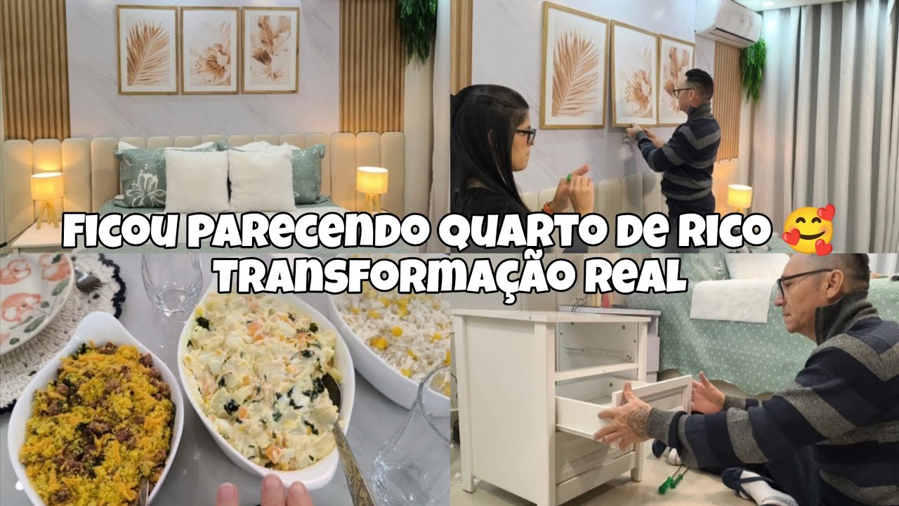 OLHA COMO FICOU O NOSSO QUARTO!!😱| CHEGOU AS MESINHAS DE CABECEIRA E OS QUADROS NOVOS | FICOU LINDO