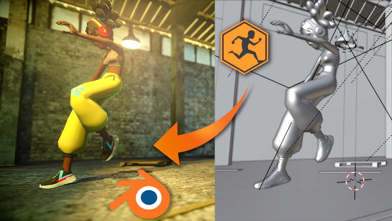 COMBINAR diferentes animaciones de MIXAMO en BLENDER