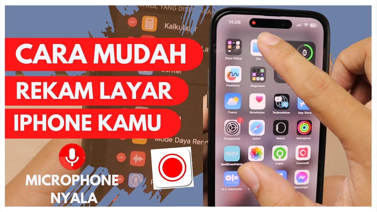 CARA MUDAH REKAM LAYAR IPHONE PLUS ADA SUARA