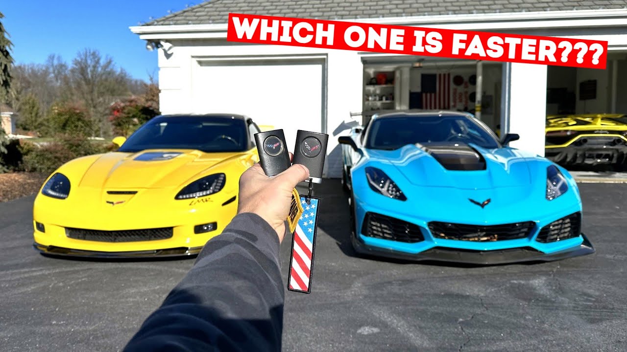ГОНКИ: мой 1000-сильный C7 ZR1 против моего 1000-сильного C6 ZR1!!! *МКПП против АКПП*
