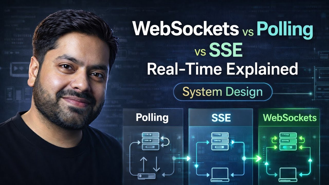 WebSockets vs Polling vs SSE 🔥 Real-Time Communication Explained (System Design)