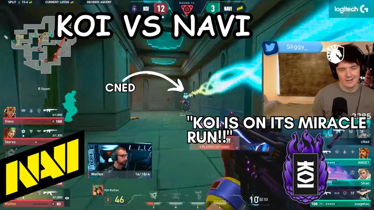 Sliggy reacts to KOI vs NAVI,  KOI's incredible dream run in EMEA LCQ