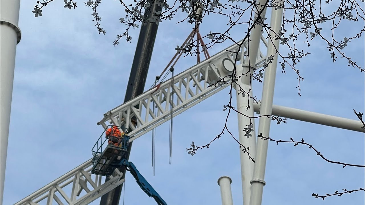 Thorpe ,park  Hyperia construction update 19th of February 2024