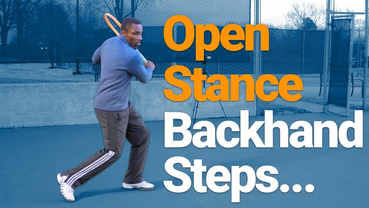 3 Step to hitting an open stance one handed backhand