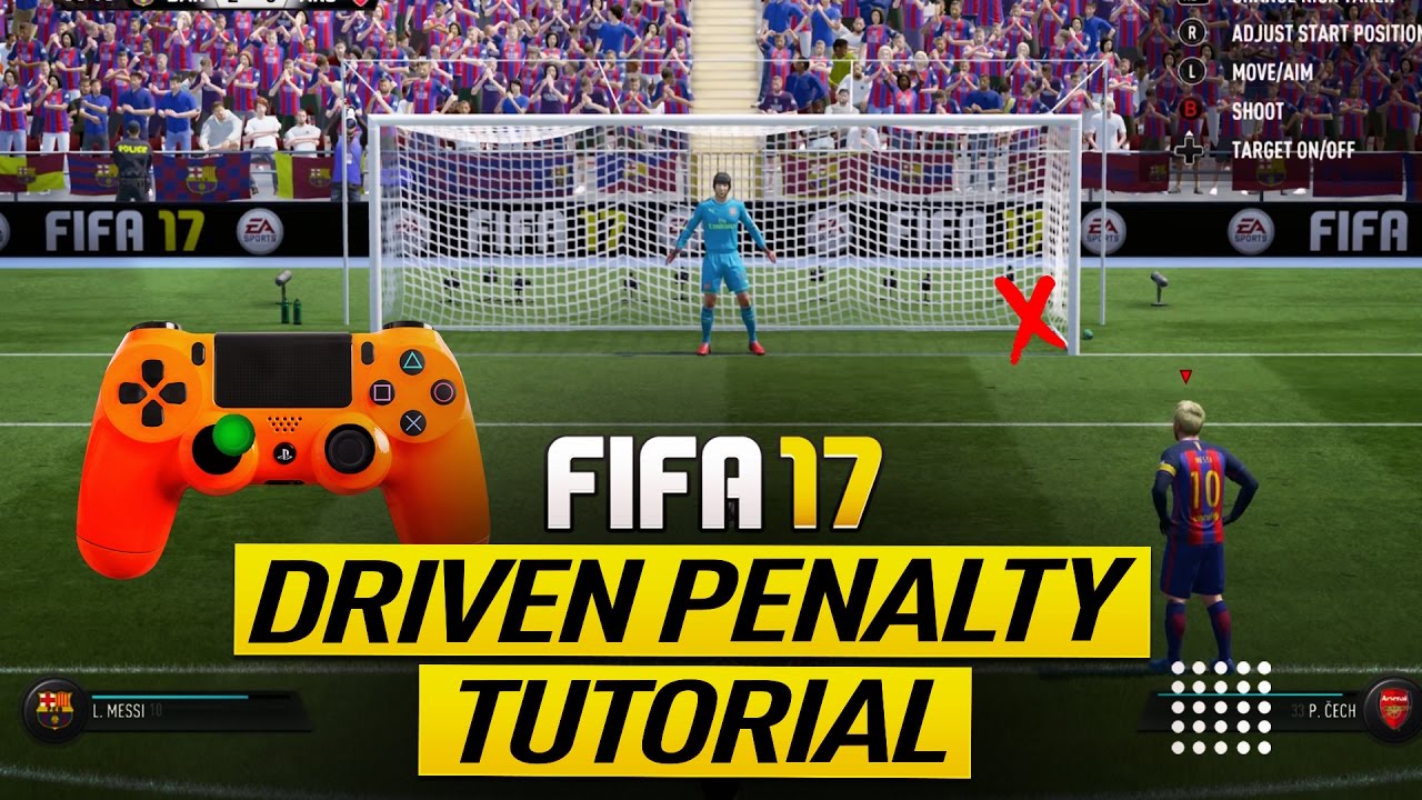 FIFA 17 DRIVEN PENALTY TUTORIAL - BEST TECHNIQUE OF SCORING PENALTY KICKS EVERYTIME - TIPS & TRICKS