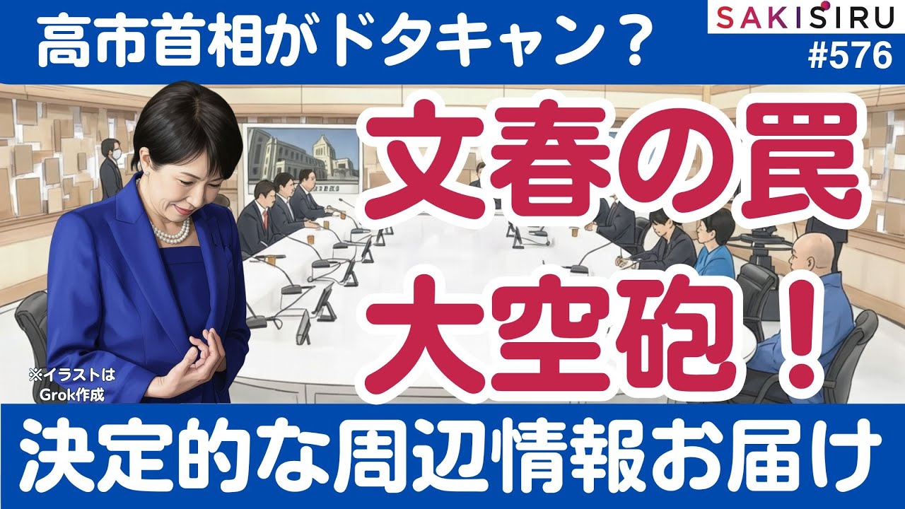 【独自取材】文春の罠、高市首相の日曜討論ドタキャン報道は「大空砲」！【2/4 SAKISIRU】