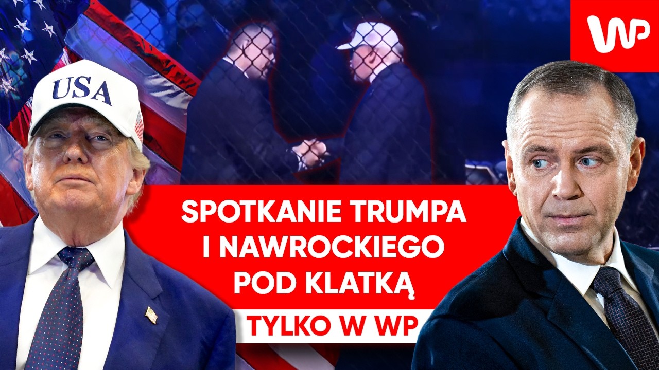 Trump i Nawrocki rozmawiali przy oktagonie, zarejestrowały ich kamery