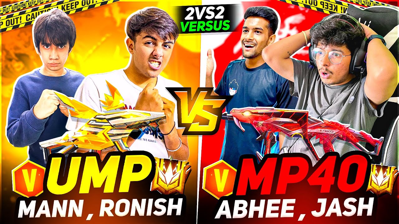 Ump Vs Mp40🔫 | Team Jash Vs Team Mann | Aukat Ki Baat💪 In Tsg Bootcamp - Garena Free Fire