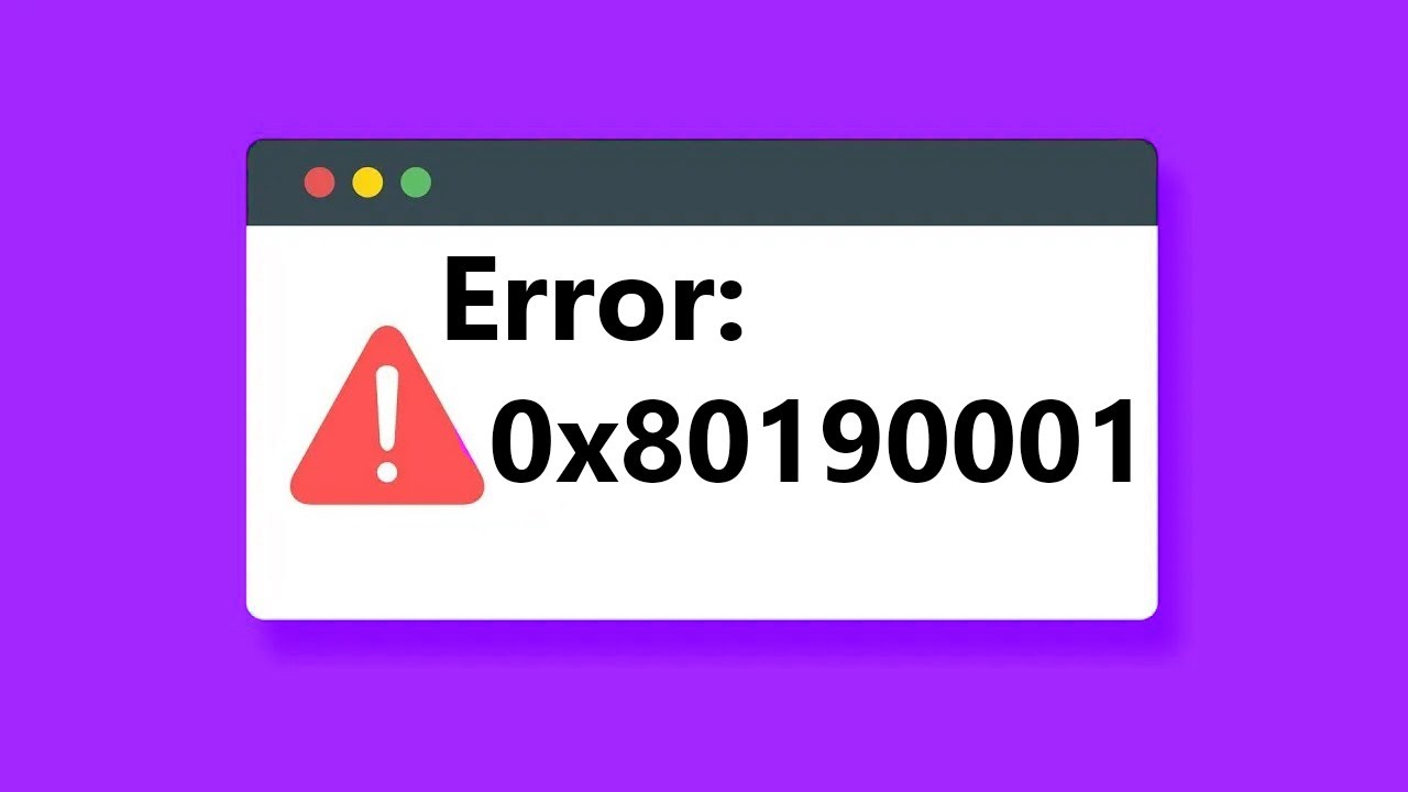 How to Fix this Error 0x80190001
