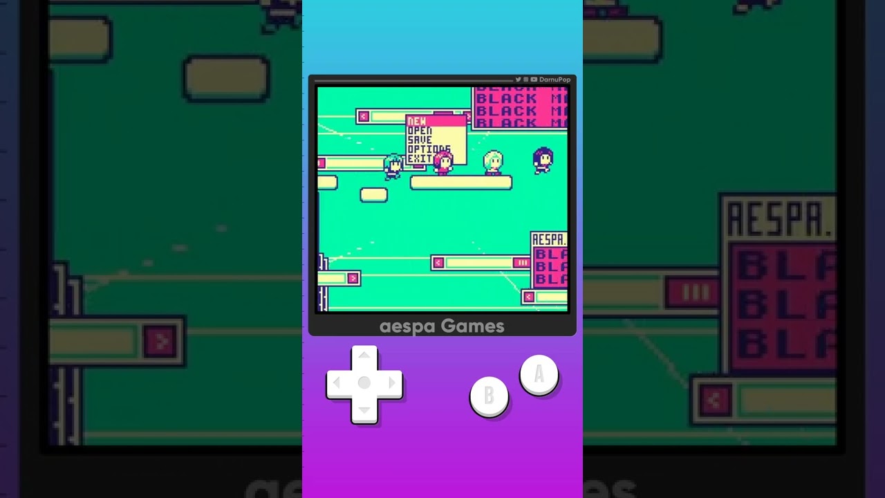 BLACK MAMBA by AESPA but it's a VIDEOGAME | Darnu-Pop #shorts #aespa #blackmamba #kpop