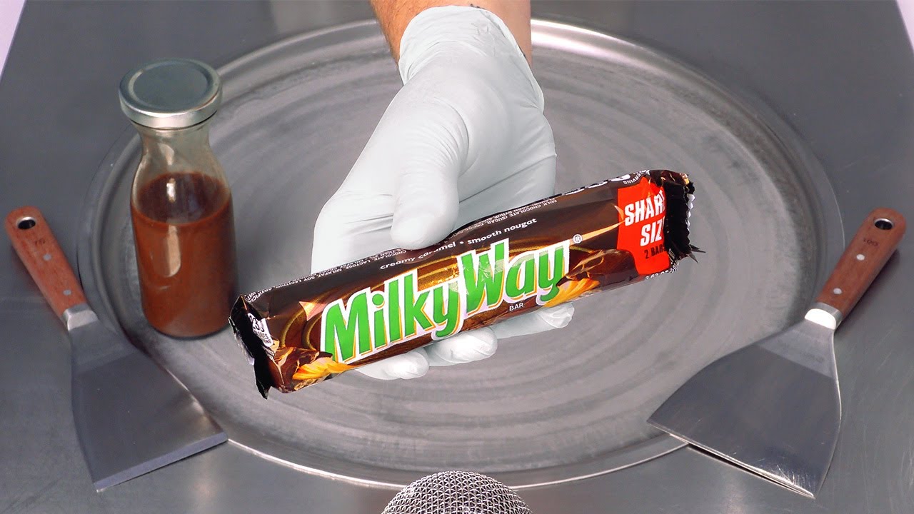 Creamy Caramel smooth Nougat MilkyWay - Ice Cream Rolls | ASMR