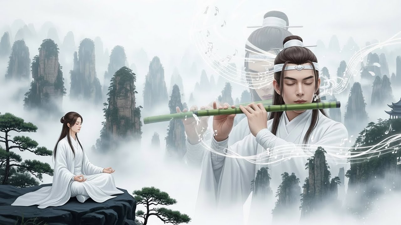 Relax with Chinese bamboo flute, guzheng and erhu for sleep, meditation and relaxation
