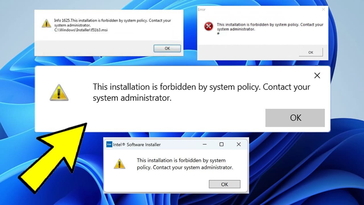 This installation is forbidden by system policy. contact system administrator - How To Fix Error ✅