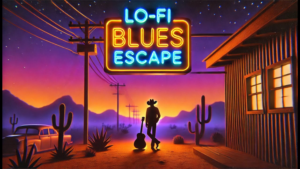 Lo-Fi Blues Escape 🌙 | Relaxing Blues Guitar & Chill Lo-Fi Hip-Hop Beats