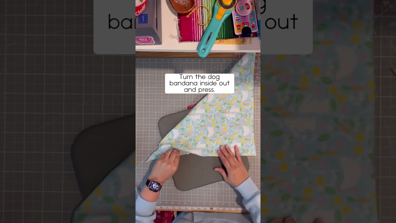 Let&rsquo;s Make a Dog Bandana! 🐶 This is a super easy project perfect a beginner sewist! #dogbandana