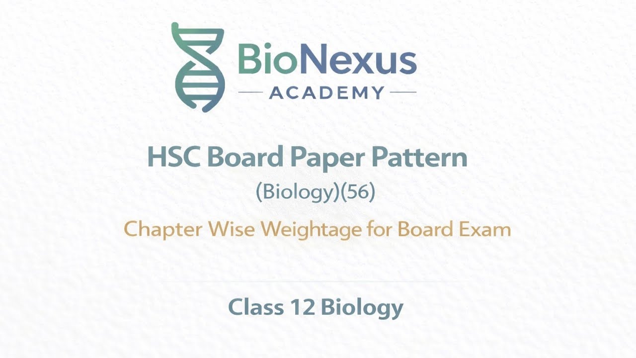 Biology Paper Pattern & Chapter-wise Weightage | HSC Board Exam | Class 12 Biology