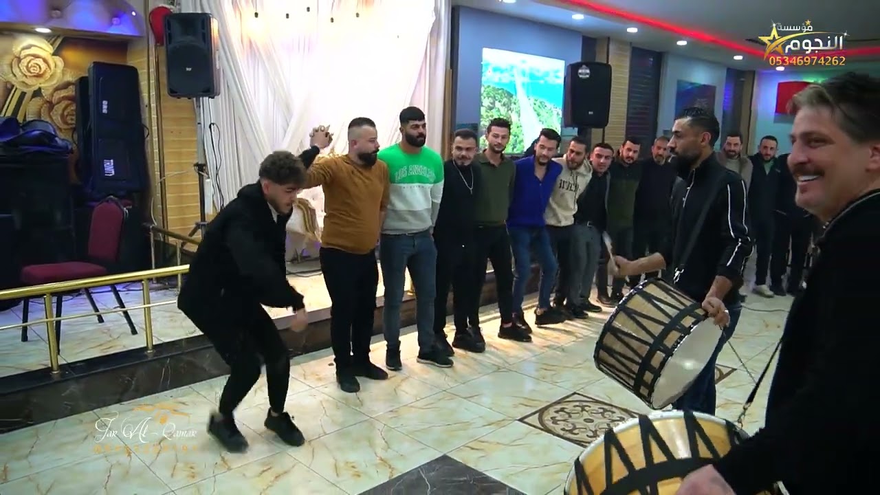 افراح بيت الحلبي اهالي مارع حفل زفاف العريس أحمد ابو كفاح أحيا الحفل الفنانين حسن خضر وحسين زوري ج2