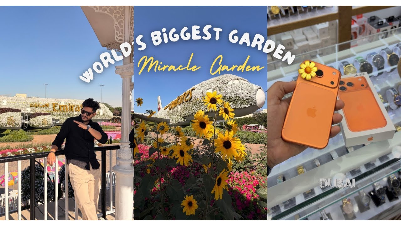 Dubai Miracle Garden 🌸 + Butterfly Garden 🦋 | Full Vlog