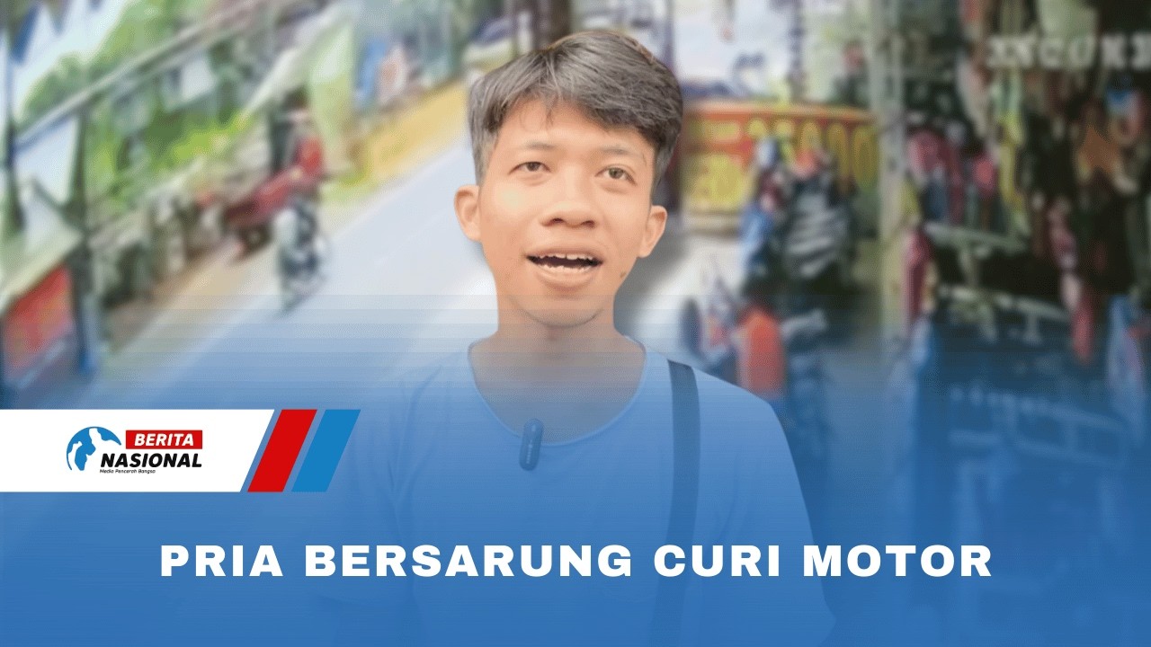 Pria Bersarung Curi Motor