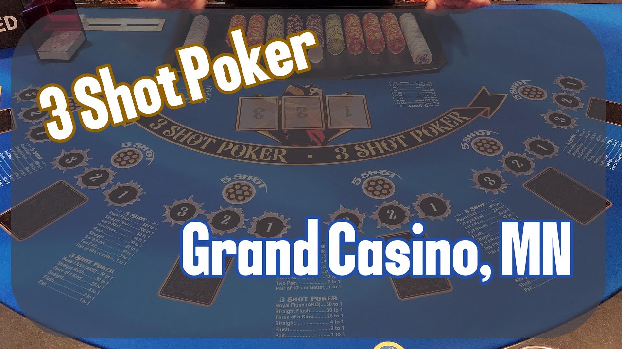 BANGer on 3 Shot Poker at Grand Casino in Minnesota!