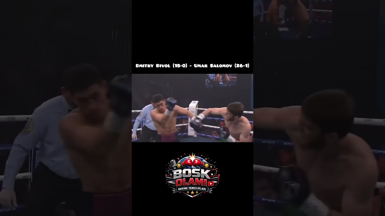 DMITRY BIVOL WBA CHEMPIONI BO'LDI RAQIBI UMAR SALOMOVNI YAQQOL TARZDA YURDI.