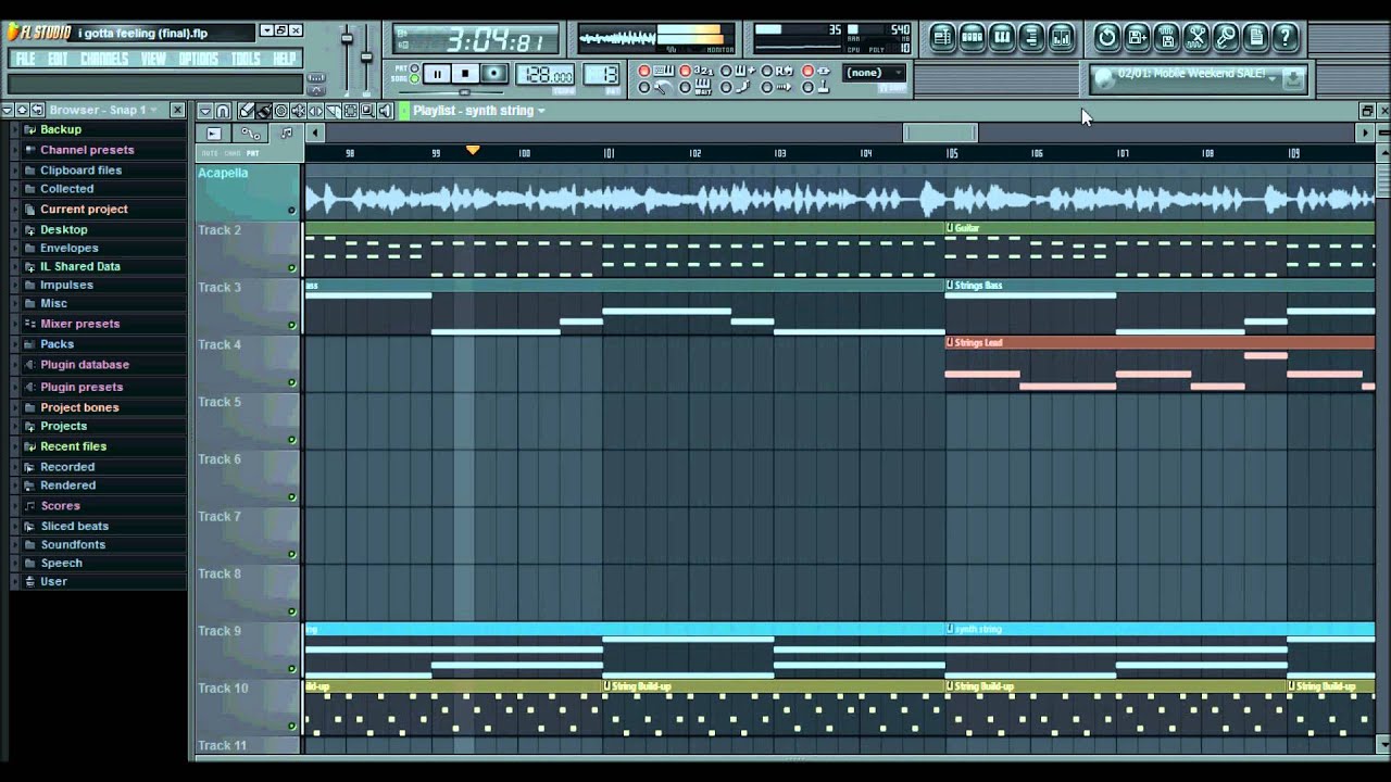 The Black Eyed Peas - I Gotta Feeling (Instrumental Cover)