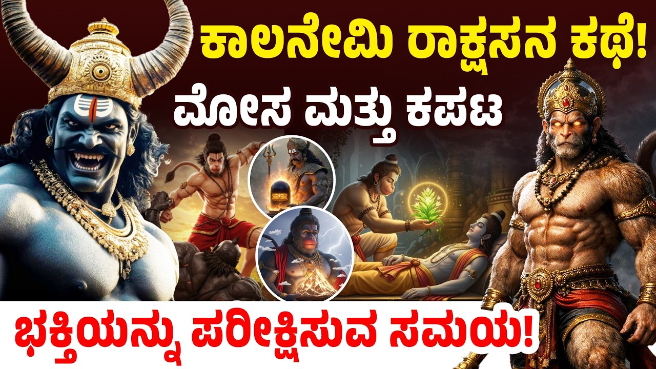ಕಾಲನೇಮಿ ರಾಕ್ಷಸನ ಕಥೆ! ಮೋಸ ಮತ್ತು ಕಪಟ ಭಕ್ತಿಯನ್ನು ಪರೀಕ್ಷಿಸುವ ಸಮಯ! Kalanemi | Ravana | Rama | Hanuman