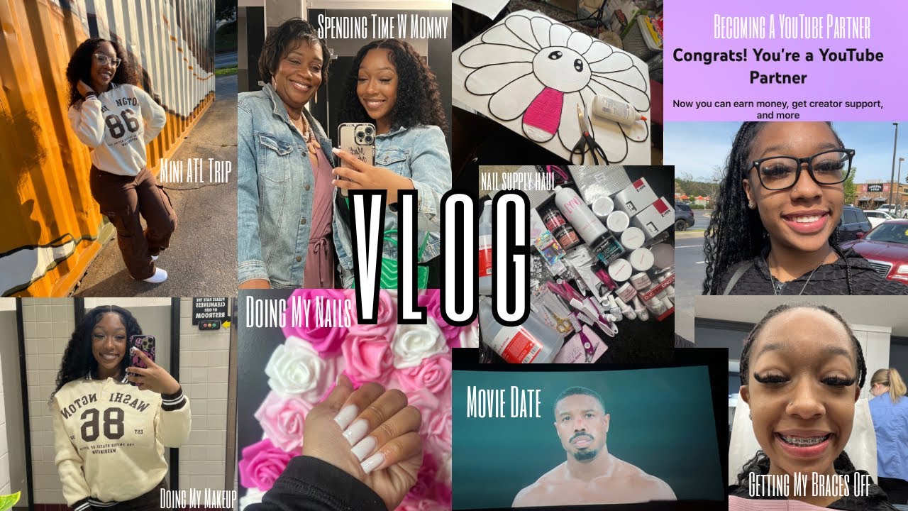 Vlog| Getting Monetized + Creed 3 + Getting My Braces Off + Doing My Hair + Mommy Daughter Time!