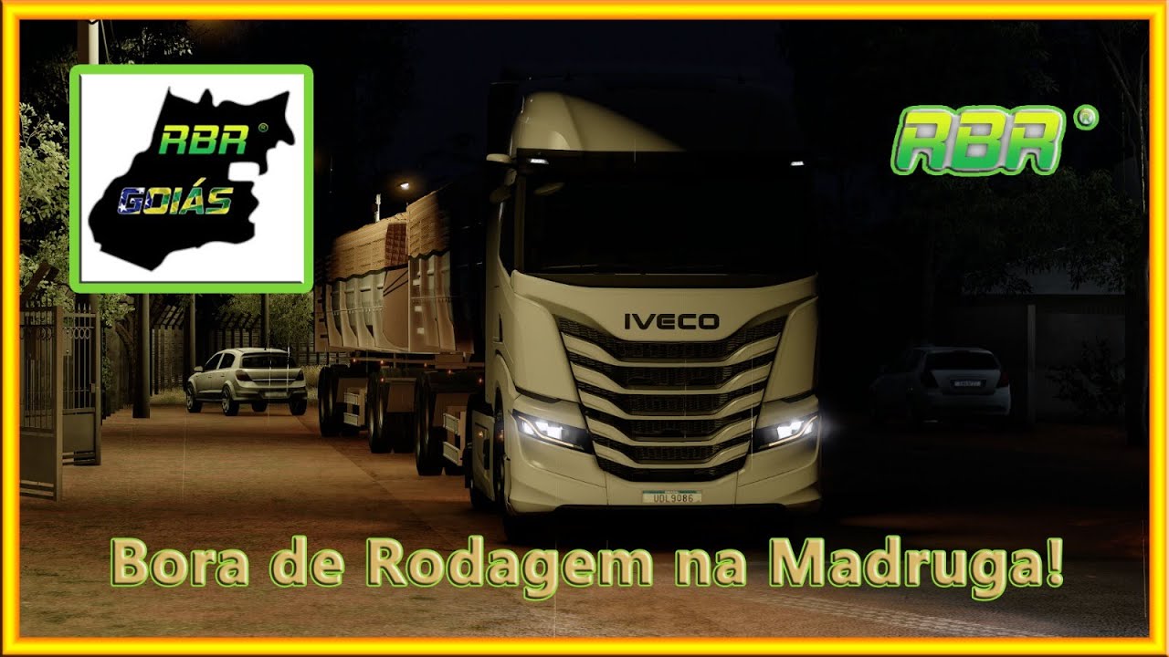 🔴Euro Truck Simulator 2 + Mapa RBR, Rodagem Noturna...Bora?