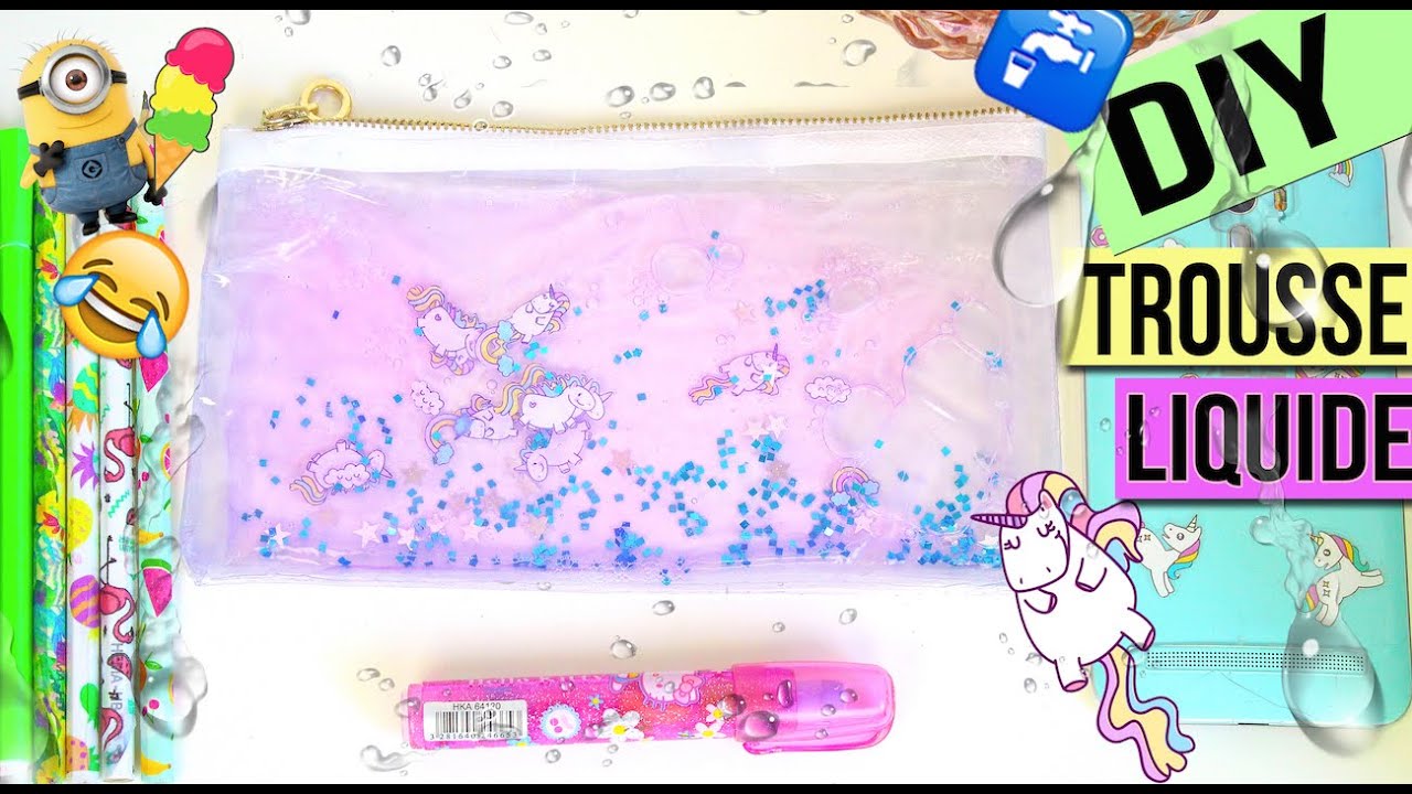 DIY BACK TO SCHOOL┋TROUSSE LIQUIDE (LICORNE / EMOJI / MINION) 