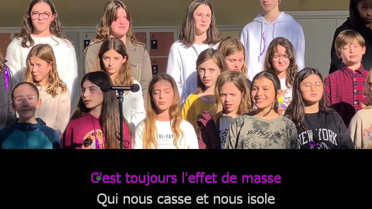 L'effet de masse - Maëlle - Chorale du collège Théodore Monod de Clarensac - LYRICS - PAROLES