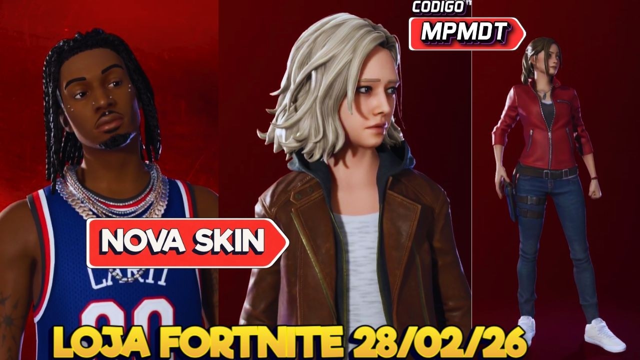 NOVA SKIN GRACE RESIDENT EVIL E PLAYBOI CARTI - LOJA FORTNITE 27/02/26 - LOJA FORTNITE DE HOJE