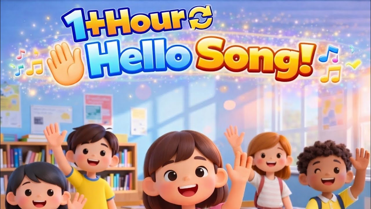 Hello Song! 👋 1 Hour Loop | Fun Greeting Song for Kids | Nursery Rhymes & Songs