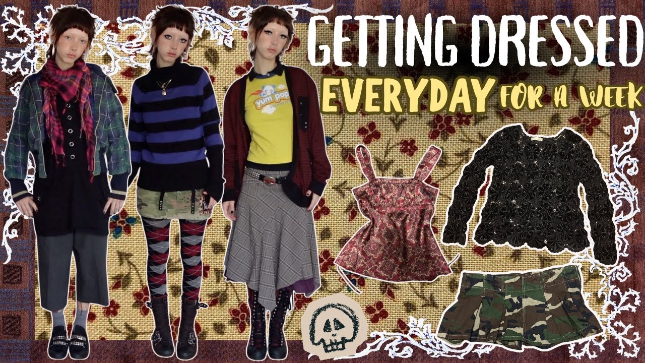 GETTING DRESSED EVERYDAY FOR A WEEK/VLOG| alt outfit inspo, life updates, snow day!