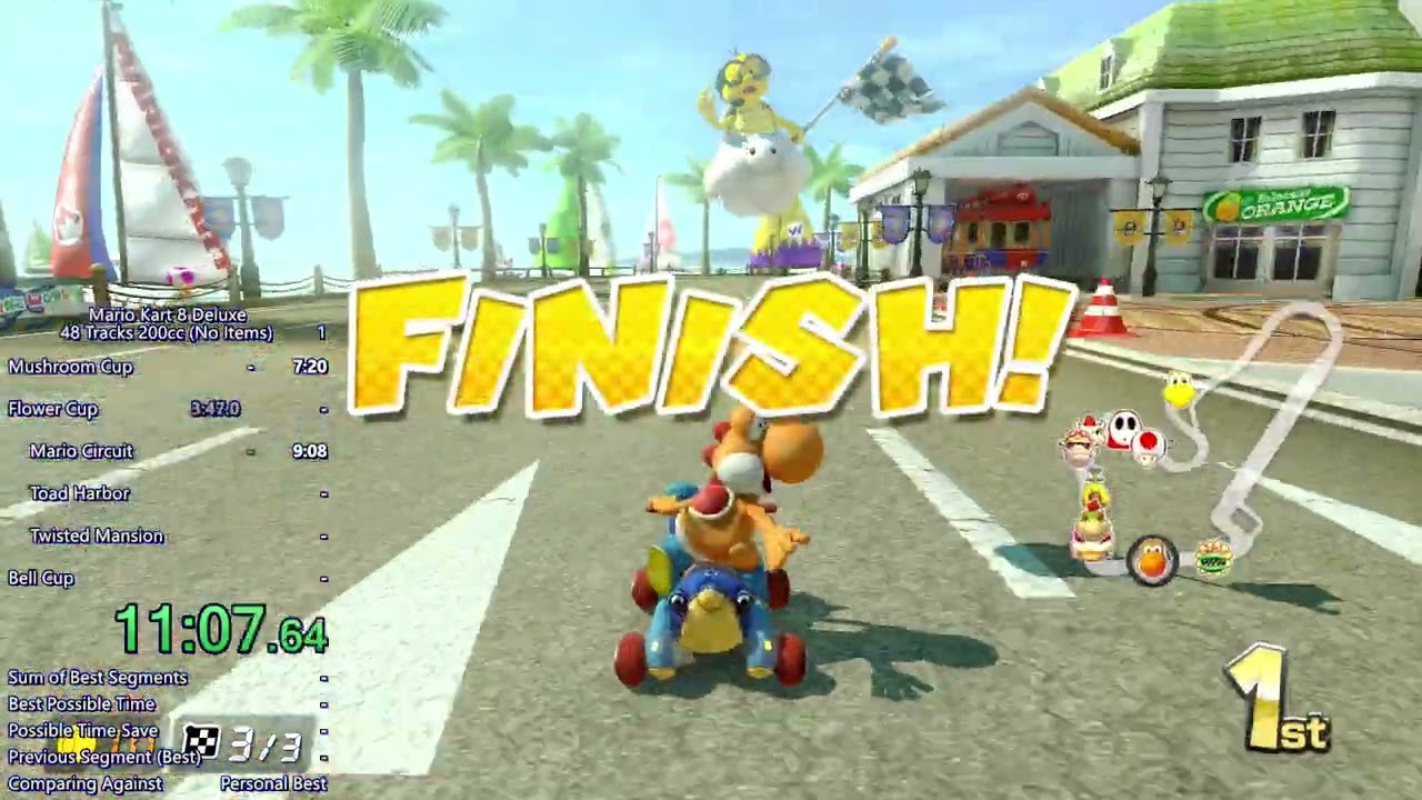 Mario Kart 8 Deluxe 48 Tracks 200cc (No Items) in 1:32:11 (Obsolete)