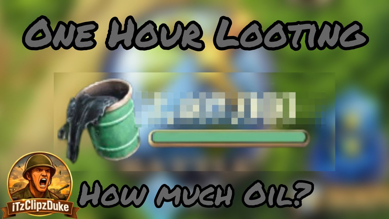One Hour of Looting = How Much Oil? Using my Infinite Resources Tutorial in DomiNations!