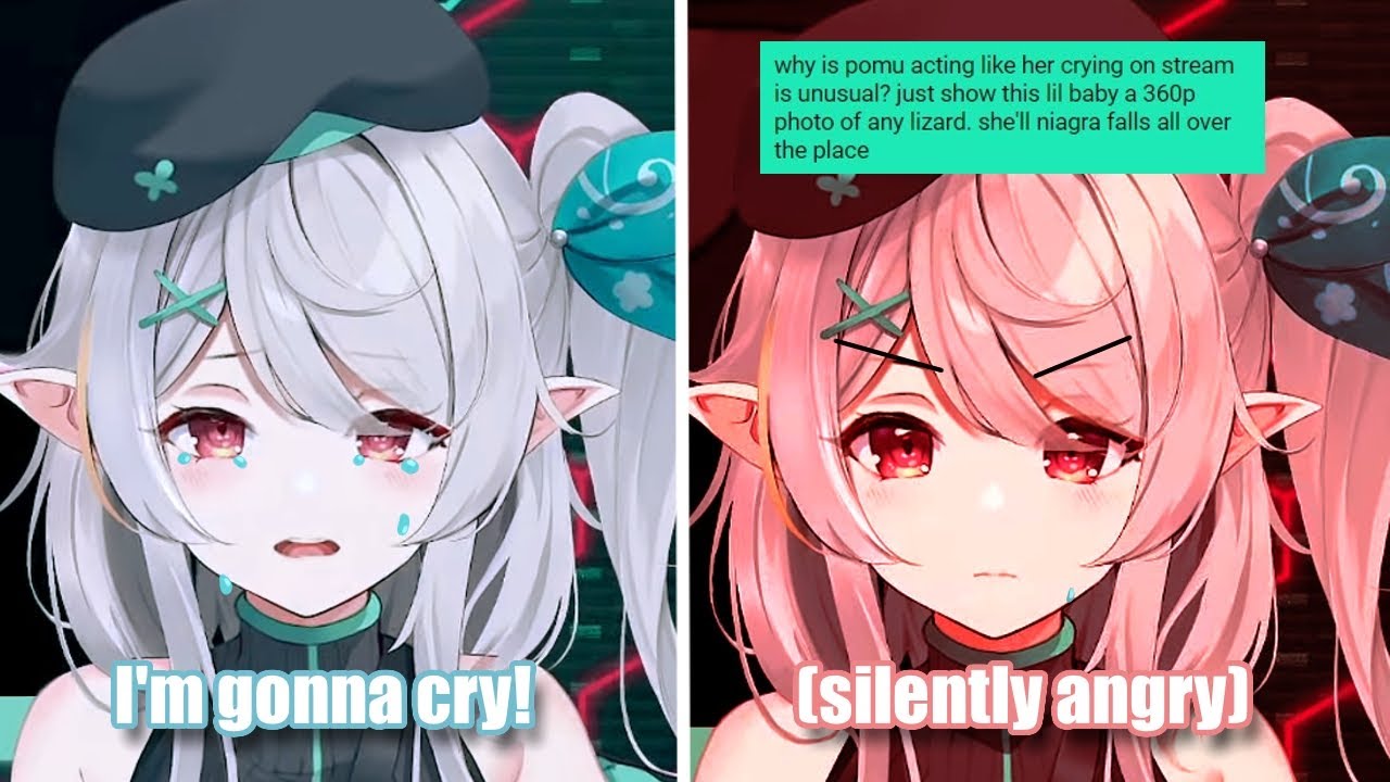 Pomu cries on stream and then gets SO MAD after chat makes fun of her about it 【NIJISANJI EN】
