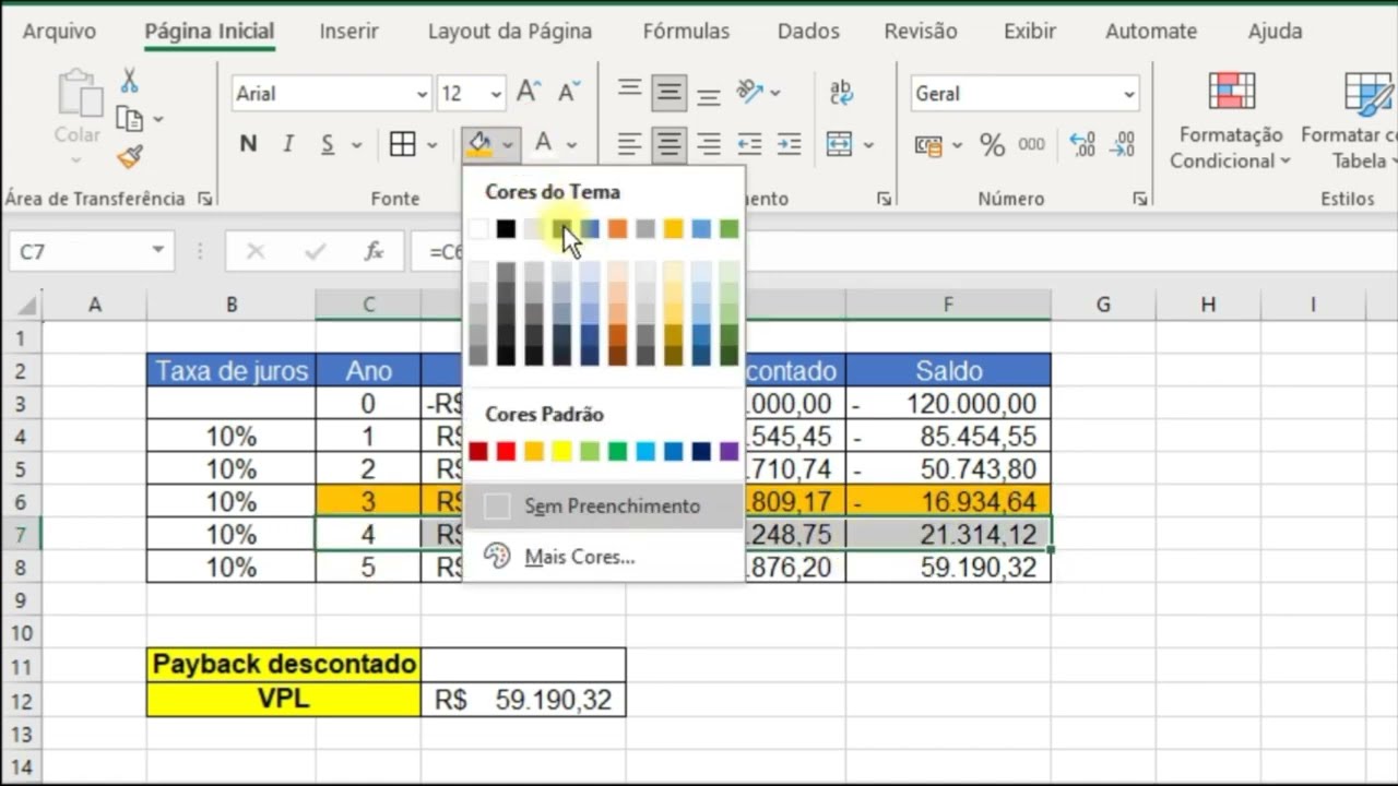 COMO CALCULAR O PAYBACK DESCONTADO NO EXCEL