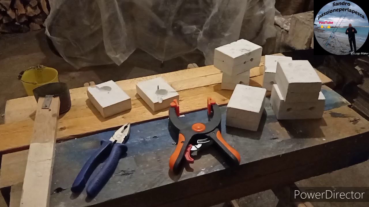 stampi in gesso per piombi da pesca,parte2. la colata del piombo