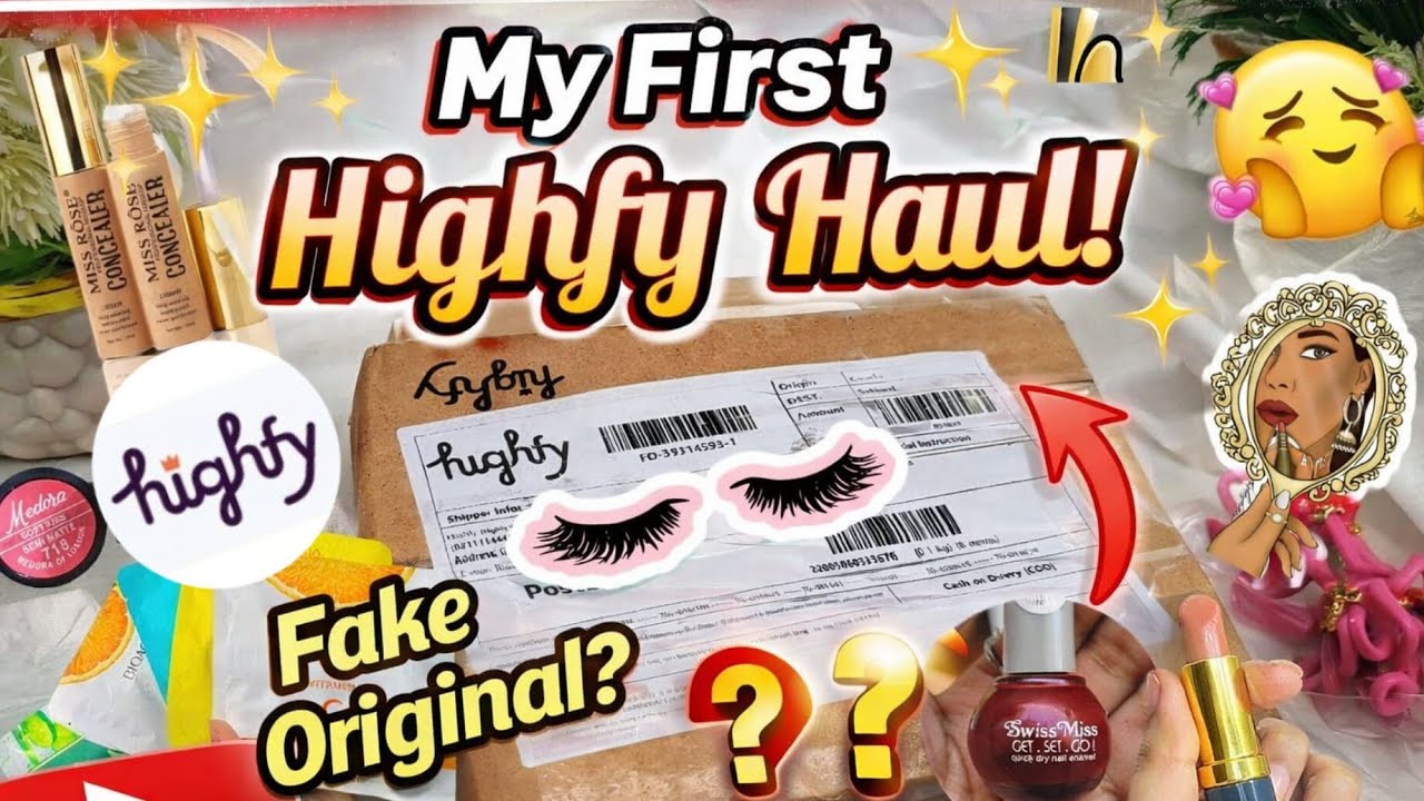 My First Highfy Haul Unboxing 🛍️ | Honest Review Fake or Original?💄😍 || Authentic website 