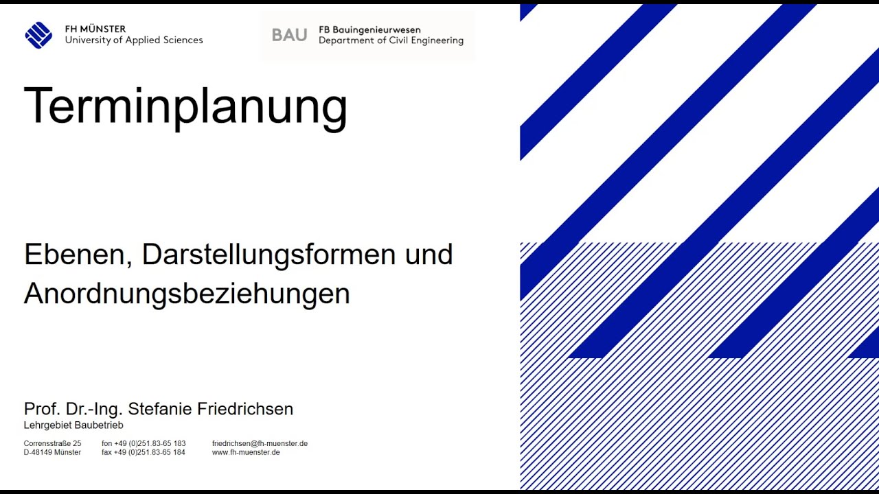 Schnuppervorlesung Bauingenieurwesen FH Münster: Terminplanung bei Bauprojekten
