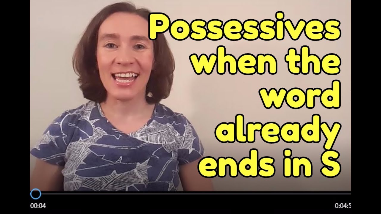 How to form possessives in English when the word ends in 