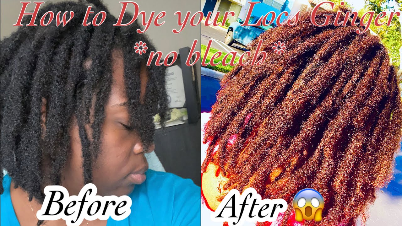 How To: DYE LOCS GINGER/AUBURN | L'Oreal HiColor | NO BLEACH or DAMAGE