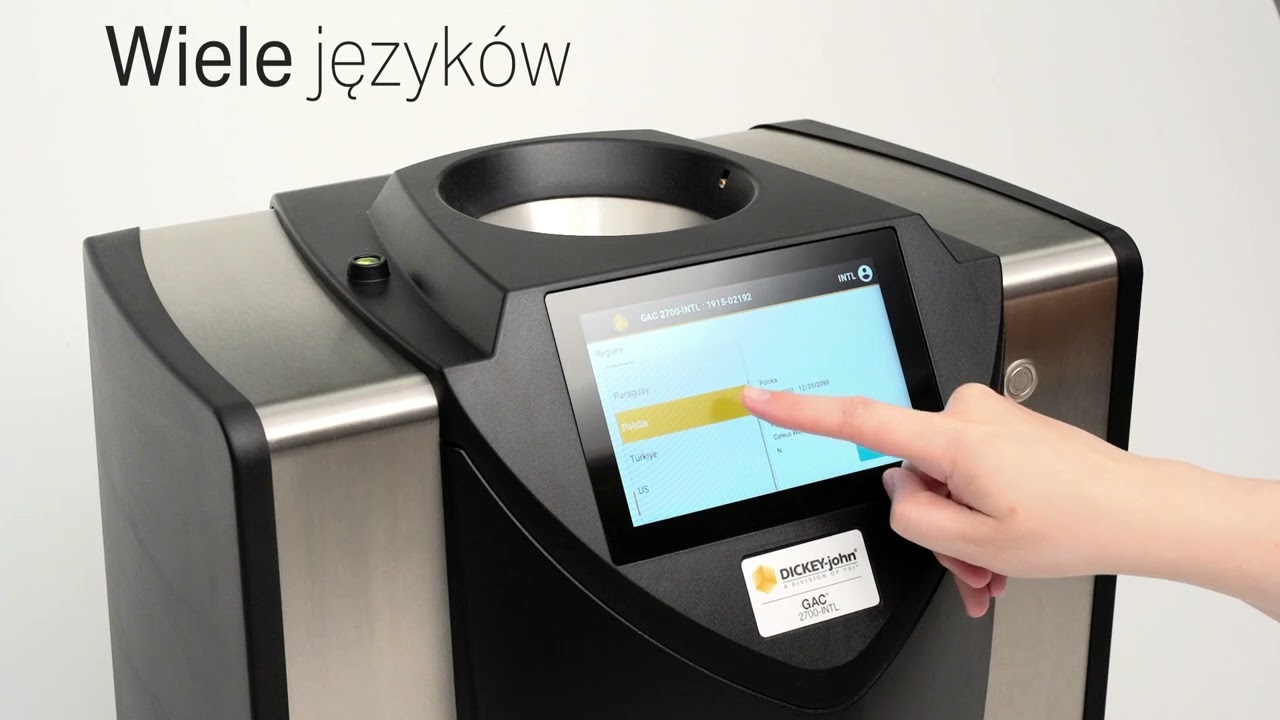 Przedstawiamy Nowość! Komputerowy Analizator Wilgotności Ziarna GAC™ 2700-INTL (Polski)