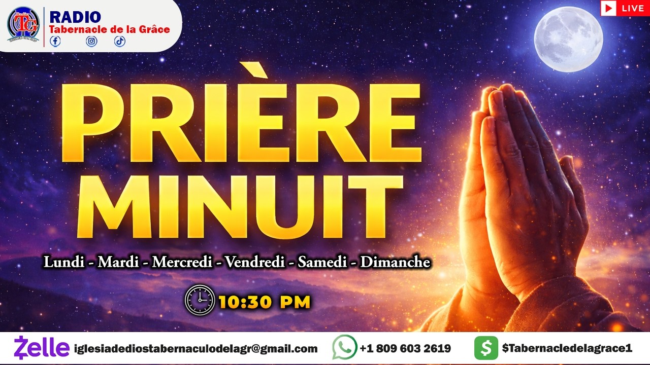 PRIÈRE MINUIT - MOMENT DE RECUPERATION- @SourcedelaGrace  R.T.G - 27 FEVRIER 2026