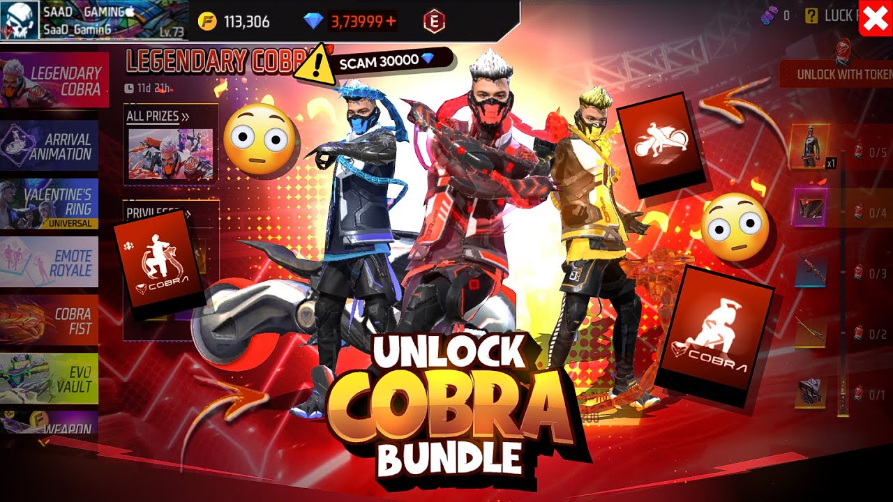 COBRA BUNDLE RETURN EVENT | UNLOCK COBRA BUNDLE FREE FIRE | FREE FIRE NEW EVENT | FF NEW EVENT TODAY