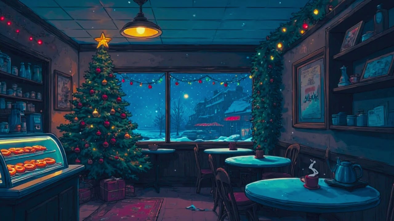 Soothing Winter Lofi Beats: Catch The Holiday Spirit While studying,  and   relaxing In A Cozy Cafe!