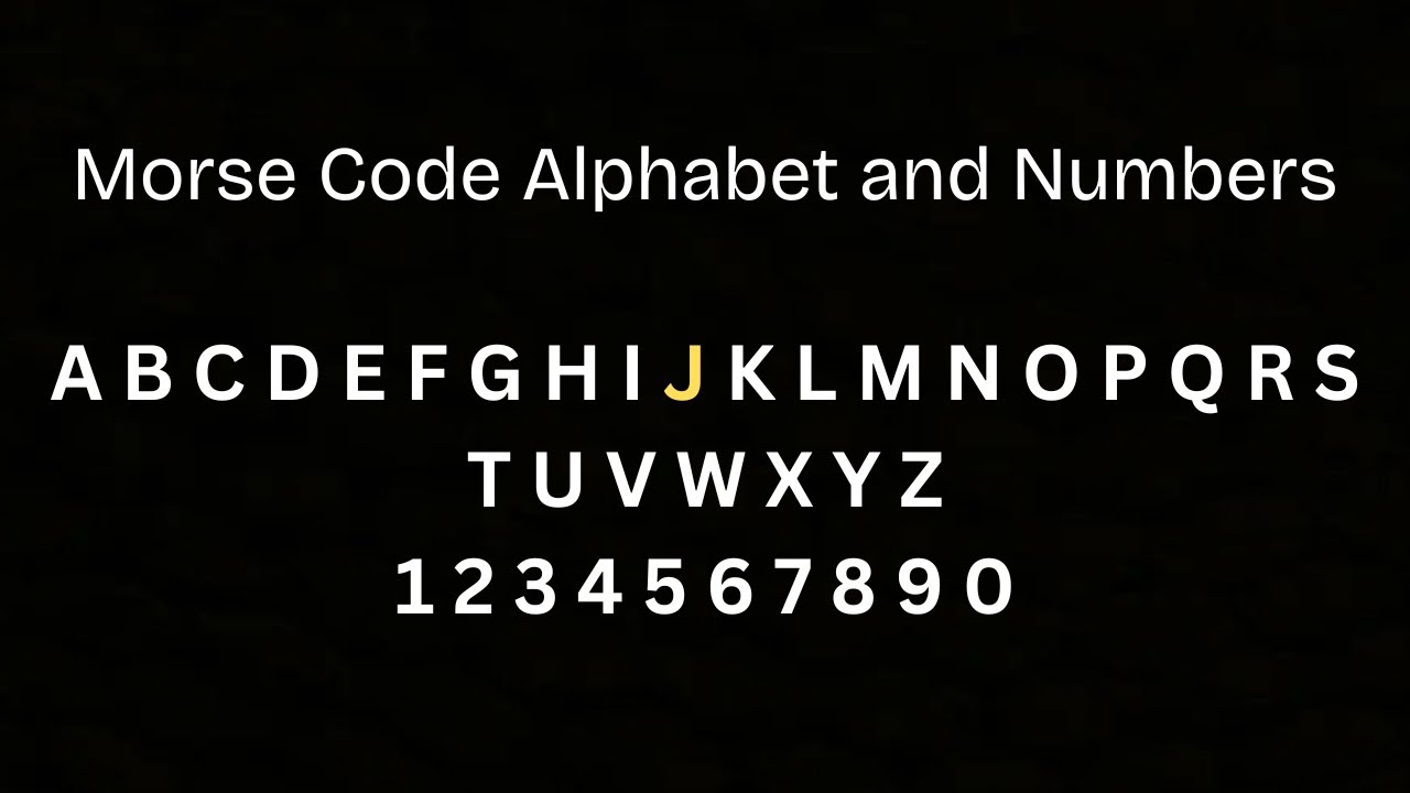 Morse Code Alphabet and Numbers *Audio*