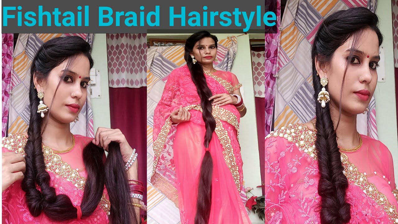 Fishtail Hair style / saree k liy banae khubsoorat lambi choti/